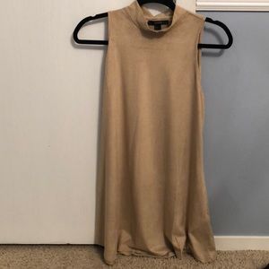 Forever 21 tan suede dress